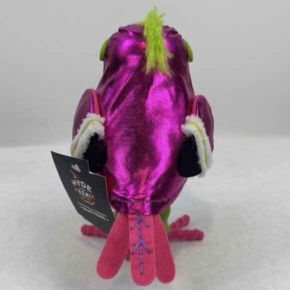 Hyde & Eek! Glitter Featherly Friends Halloween Bird Neon Pink 80's Skeleton NEW - Picture 3 of 12